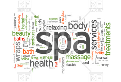 400x270 Spa And Health Word Cloud Collage Vector Image Vector Artwork Of