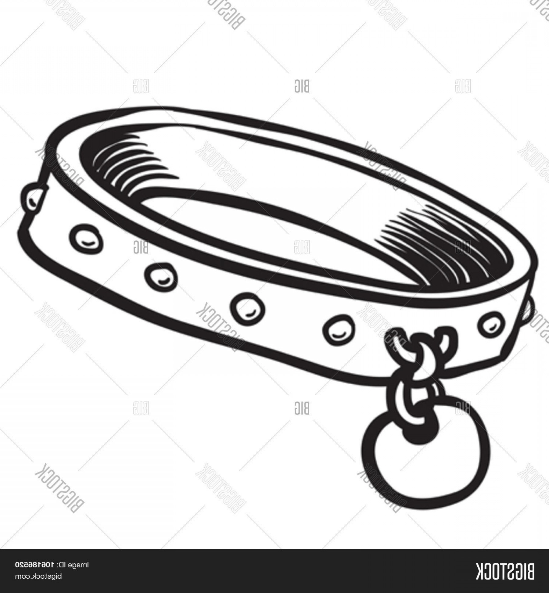 1800x1944 Stock Vector Simple Black And White Dog Collar Cartoon Shopatcloth