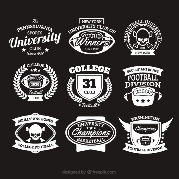 626x626 College Badges Vector Free Download
