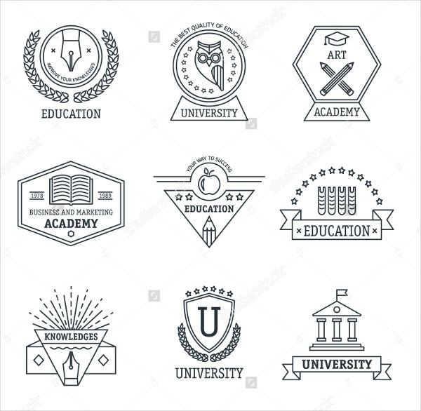 600x586 Vintage College Logos
