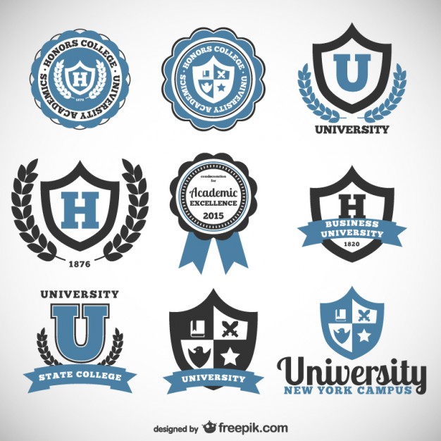 626x626 University And College Badges Vector Free Download
