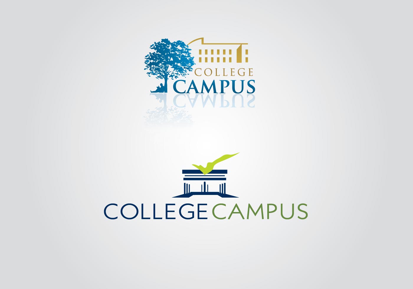 1400x980 College Logo Free Vector Art