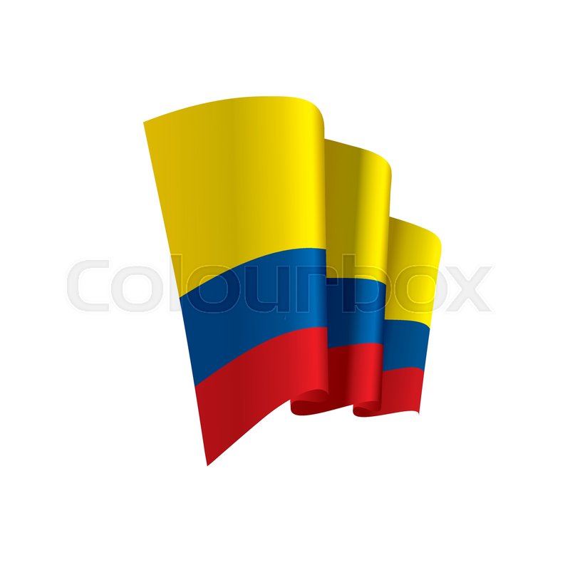 800x800 Colombia Flag, Vector Illustration On A White Background Stock