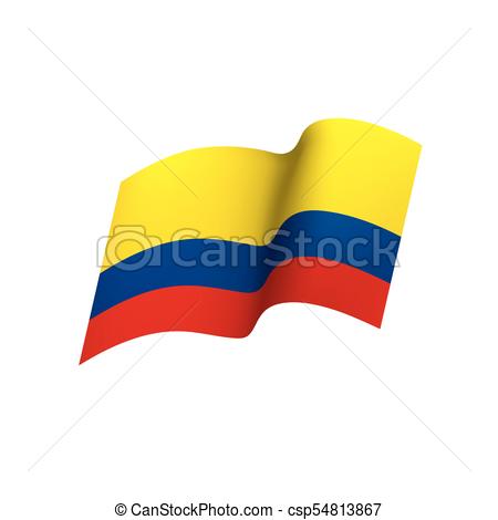 450x470 Colombia Flag, Vector Illustration On A White Background Clip Art