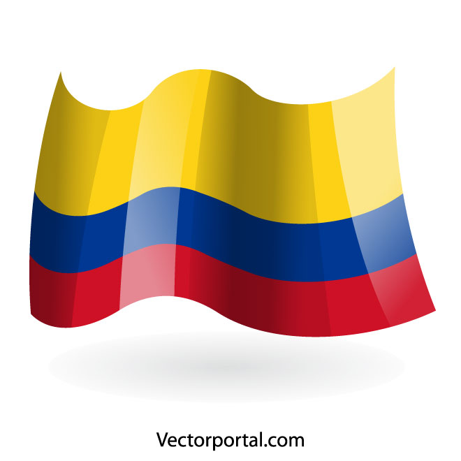 660x660 Colombian Flag Vector Clip Art
