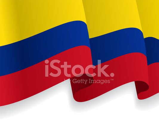 533x439 Background With Waving Colombian Vector Stock Vector