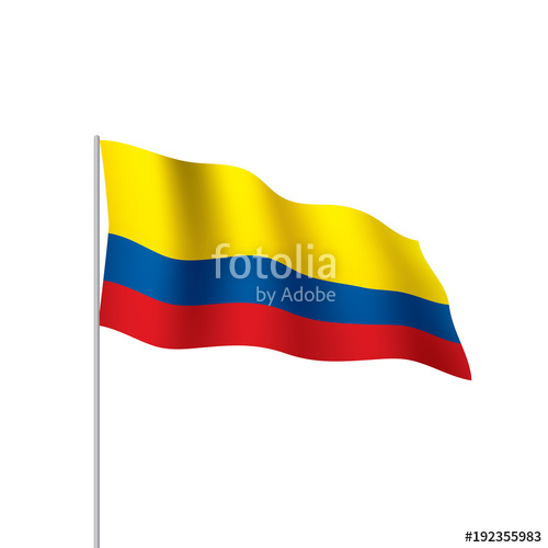 500x500 Colombia Flag, Vector Illustration Stock Image And Royalty Free