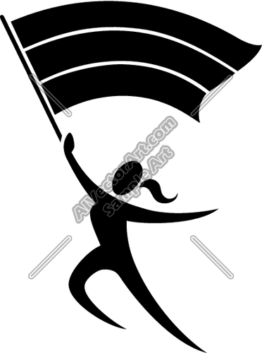 372x500 Colorguard01v4bw Clipart And Vectorart Sports