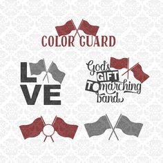 236x236 Ll084 Color Guard And Band Vectors Lyrical Letters Design Vector