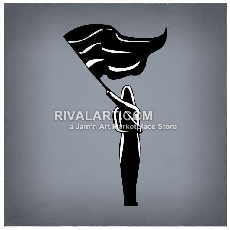 761x761 Marching Band Flag Color Guard Drill Team Graphic