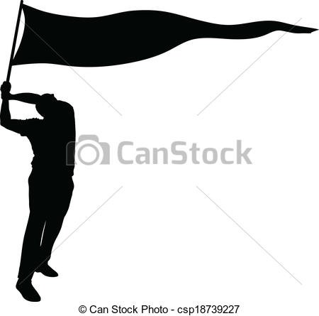 450x445 Silhouette Clipart Flag