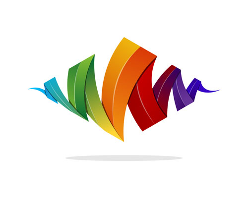 500x400 Origami Pulse Color Vector Background Free Download