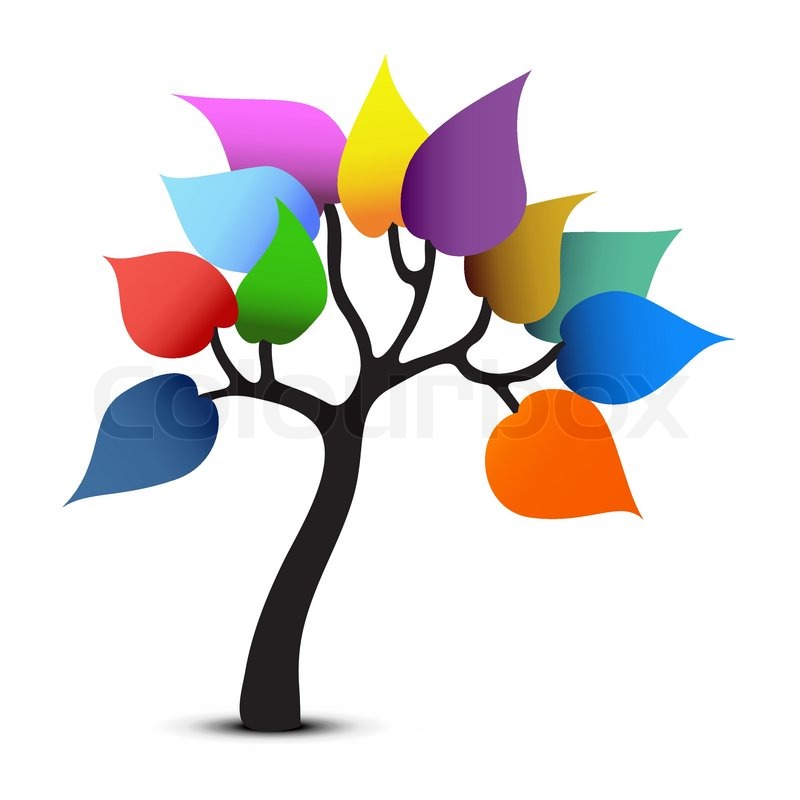 800x800 Tree Color Design Fantasy Graphic Vector Stock Vector Colourbox