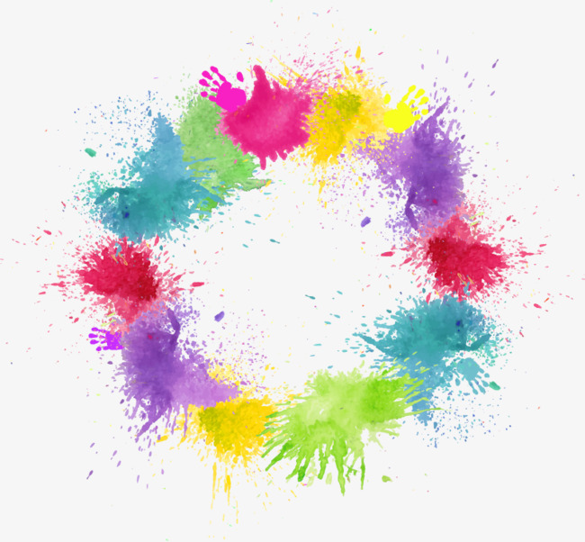 650x602 Vector Color Splashes, Ink Marks, Color, Dye Png And Vector For