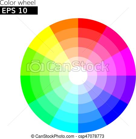 450x462 Color Wheel 12 Colors Vector With 20 Percent Step Color Circle