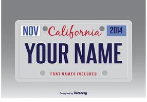 286x200 License Plate Free Vector Art