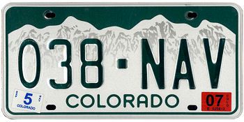 350x175 The Official Colorado State License Plate. Us Travel