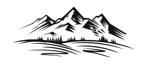 Colorado Mountains Vector at GetDrawings | Free download