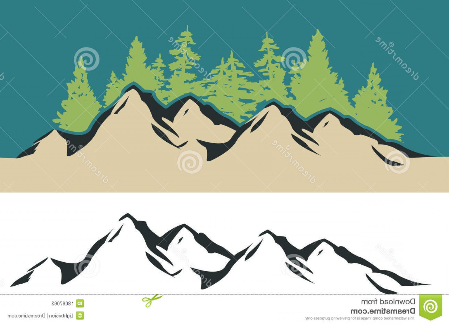 1560x1131 Vector Art Mountains Trees Colorado Createmepink