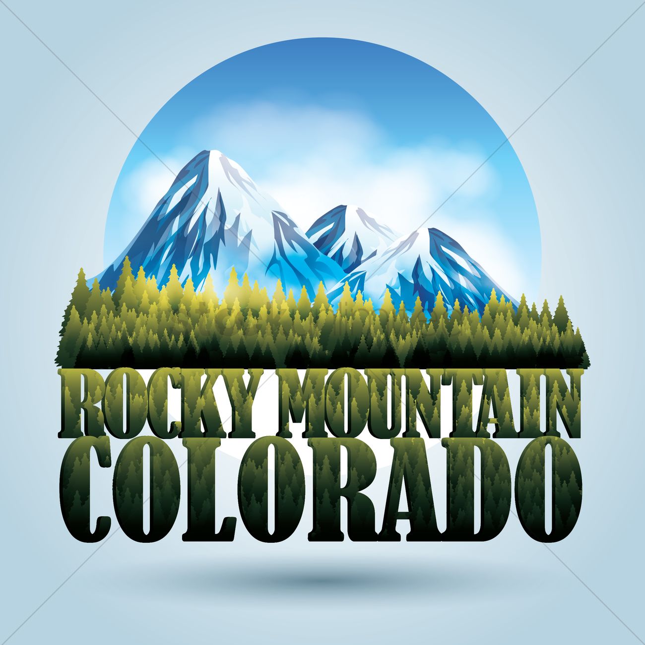 1300x1300 Rocky Mountain Colorado Poster Vector Image