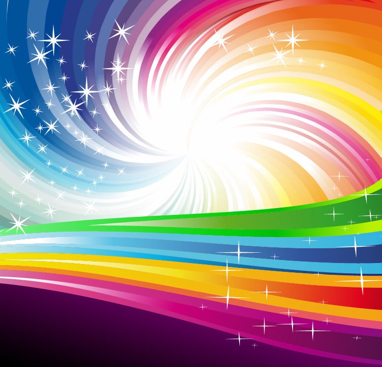 777x748 Vector Rainbow Colorful Background Free Vector Graphics All