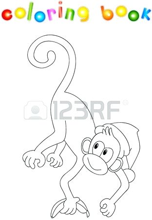 312x450 Coloring Book Monkey Monkey With A Banana Coloring Book For Kids