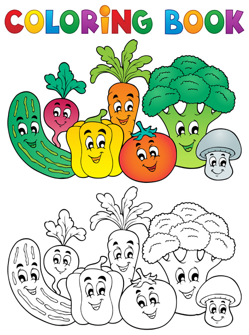 500x674 Coloring Book Vector Set 05 Free Download