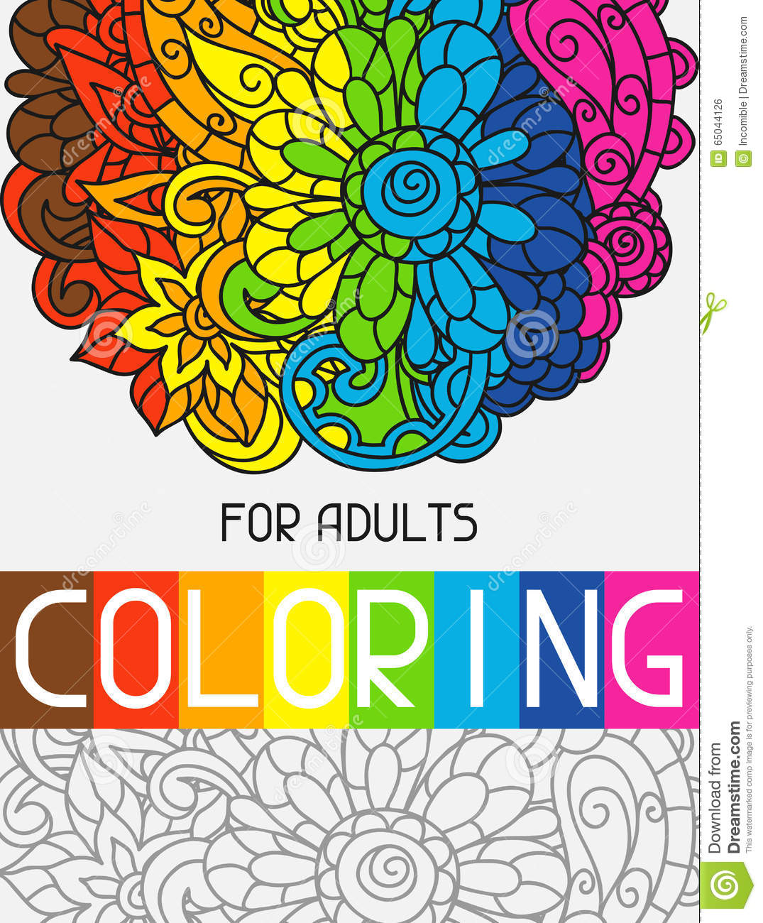 1075x1300 Coloring Book Cover Group With Items