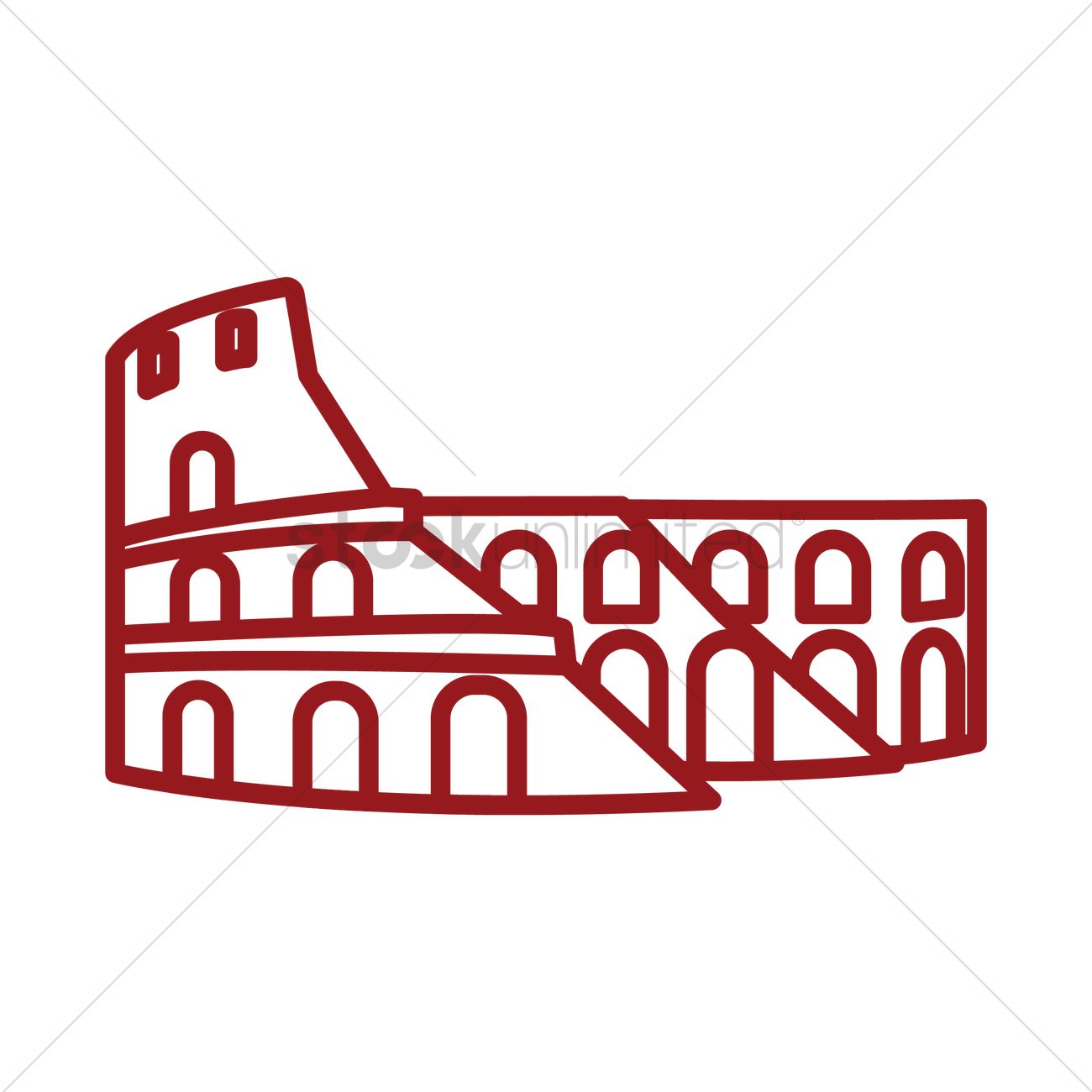 1300x1300 Colosseum Vector Image