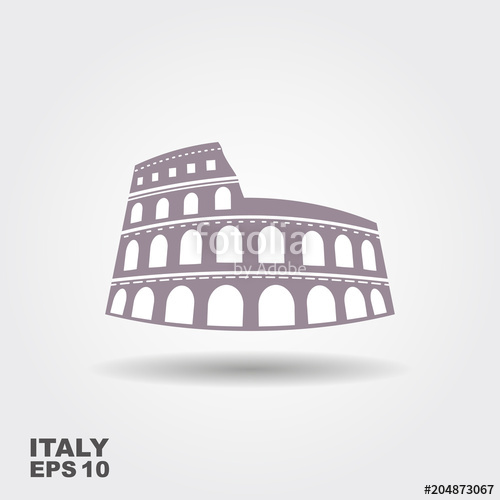 500x500 Colosseum Vector Icon Stock Image And Royalty Free Vector Files