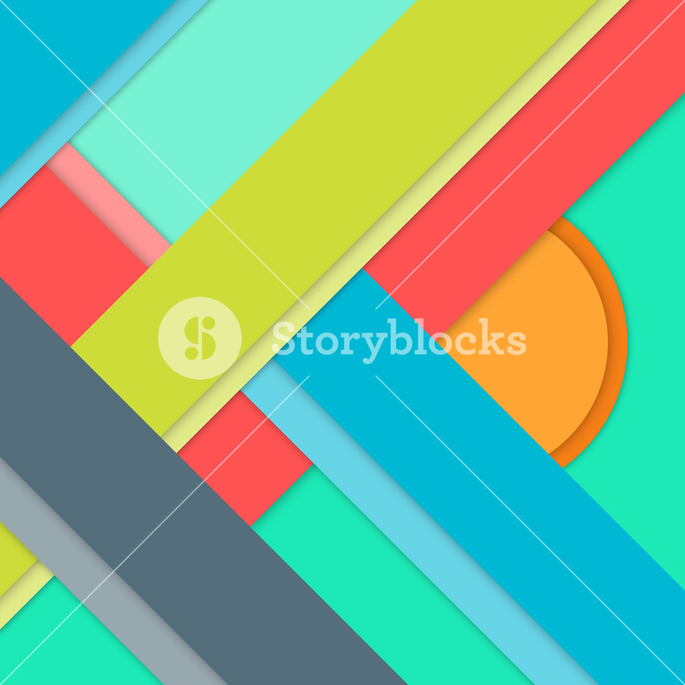 1000x1000 Colourful, Creative Vector Background. Abstract Material Design