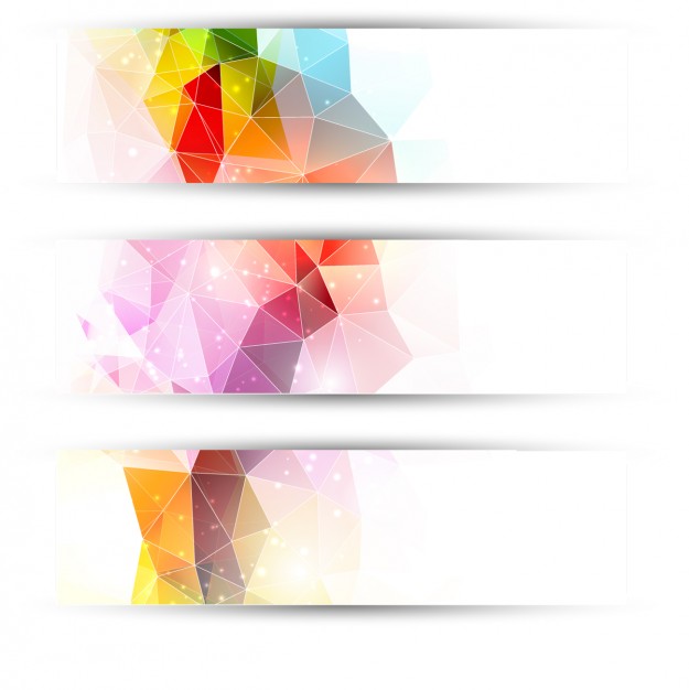 625x626 Colourful Triangles Headers Vector Free Download