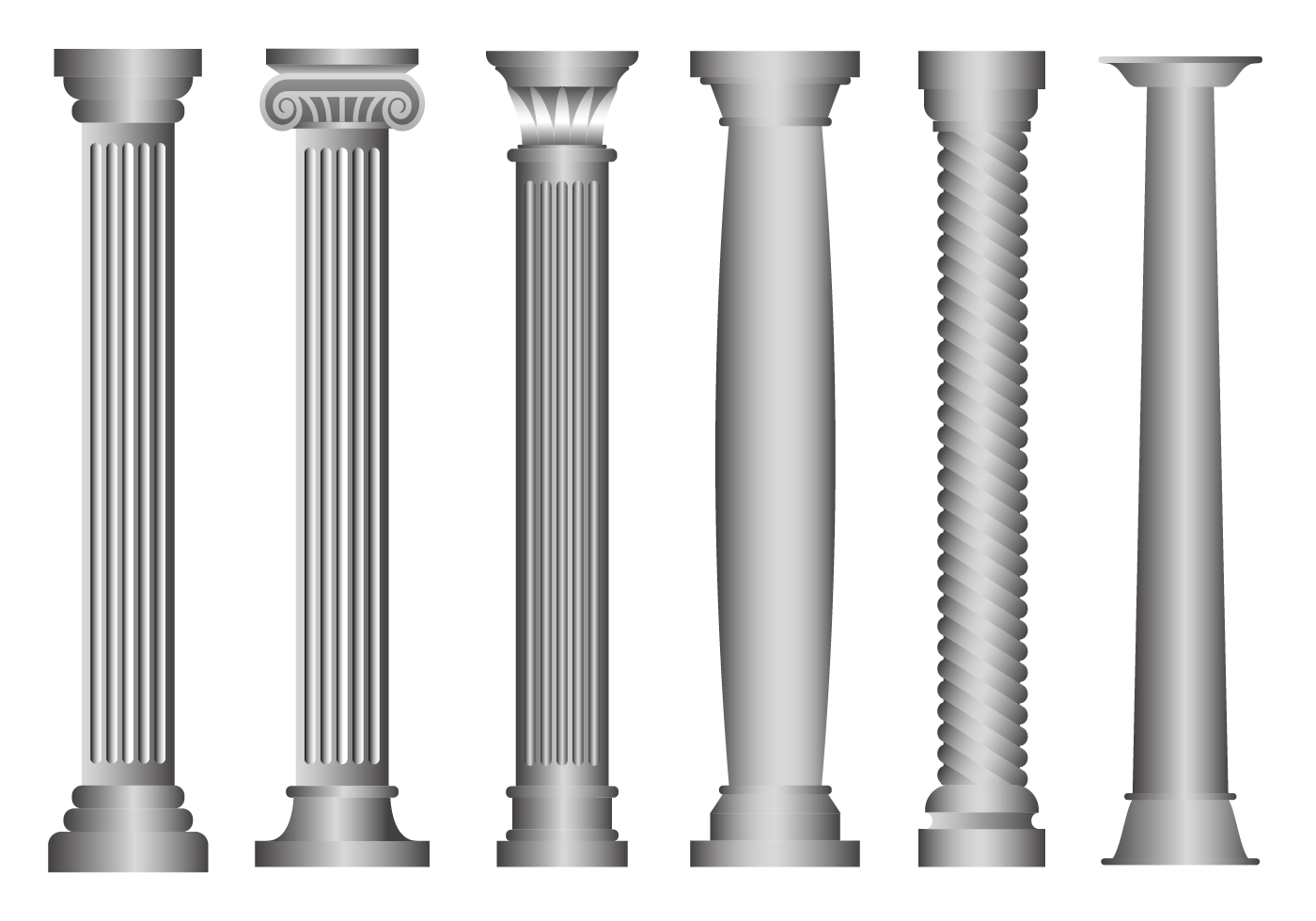 1400x980 Free Roman Pillar Vector