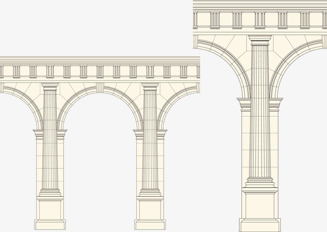 650x461 Arch Column Vector, Arch Pillars, Vector, European Style Png And