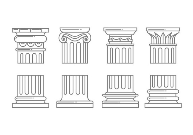 632x443 Roman Column Icons Free Vector Download 442407 Cannypic