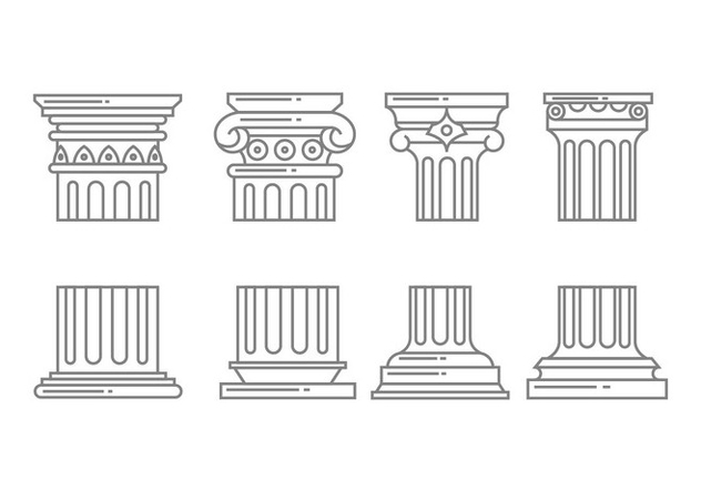 632x443 Roman Column Icons Free Vector Download 443583 Cannypic