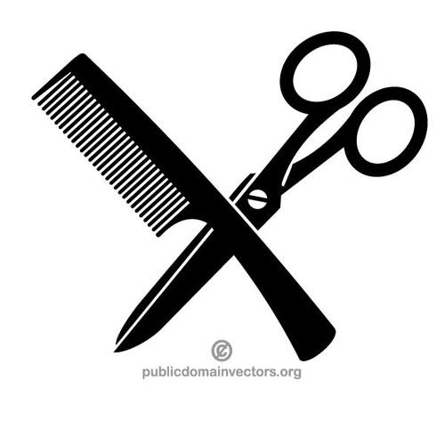 500x500 Comb And Scissors Public Domain Vectors