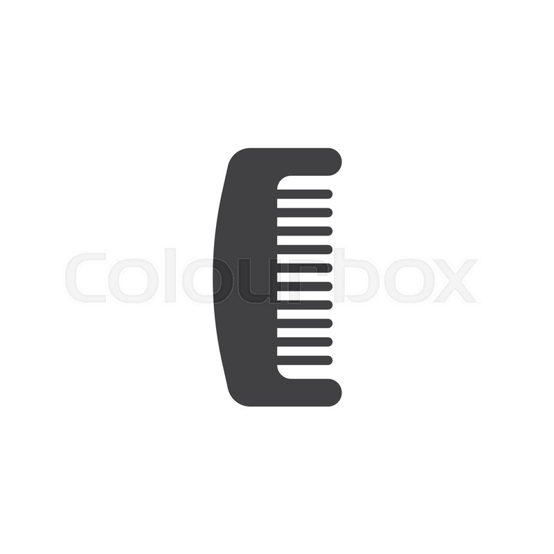800x800 Barber Comb Vector Icon. Filled Flat Sign For Mobile Concept And