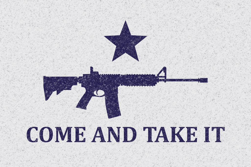 1024x682 Texas Come And Take It Flag Modified Ar 15 By Ashley3d