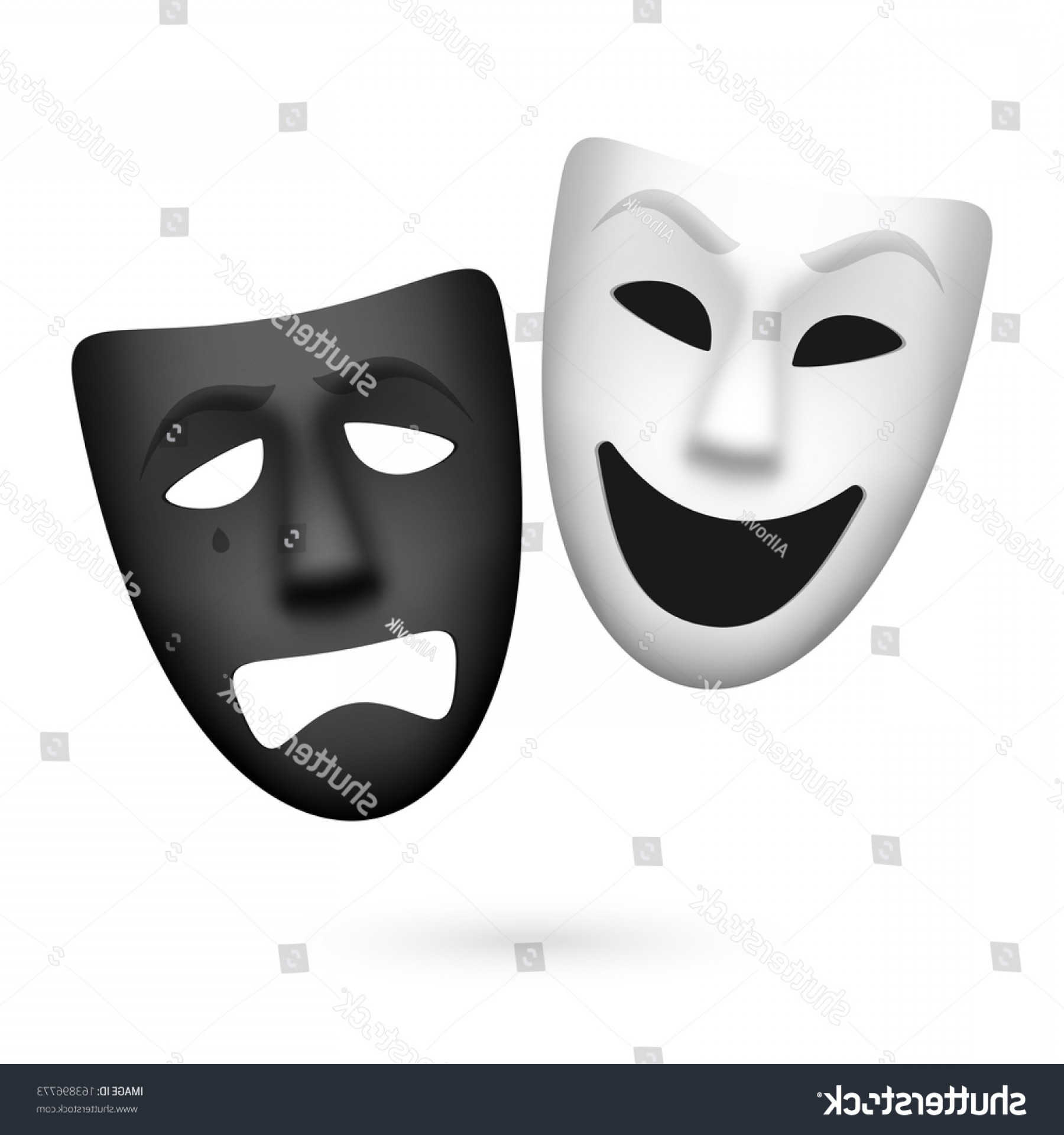 1800x1920 Comedy Tragedy Theatrical Masks Vector Lazttweet