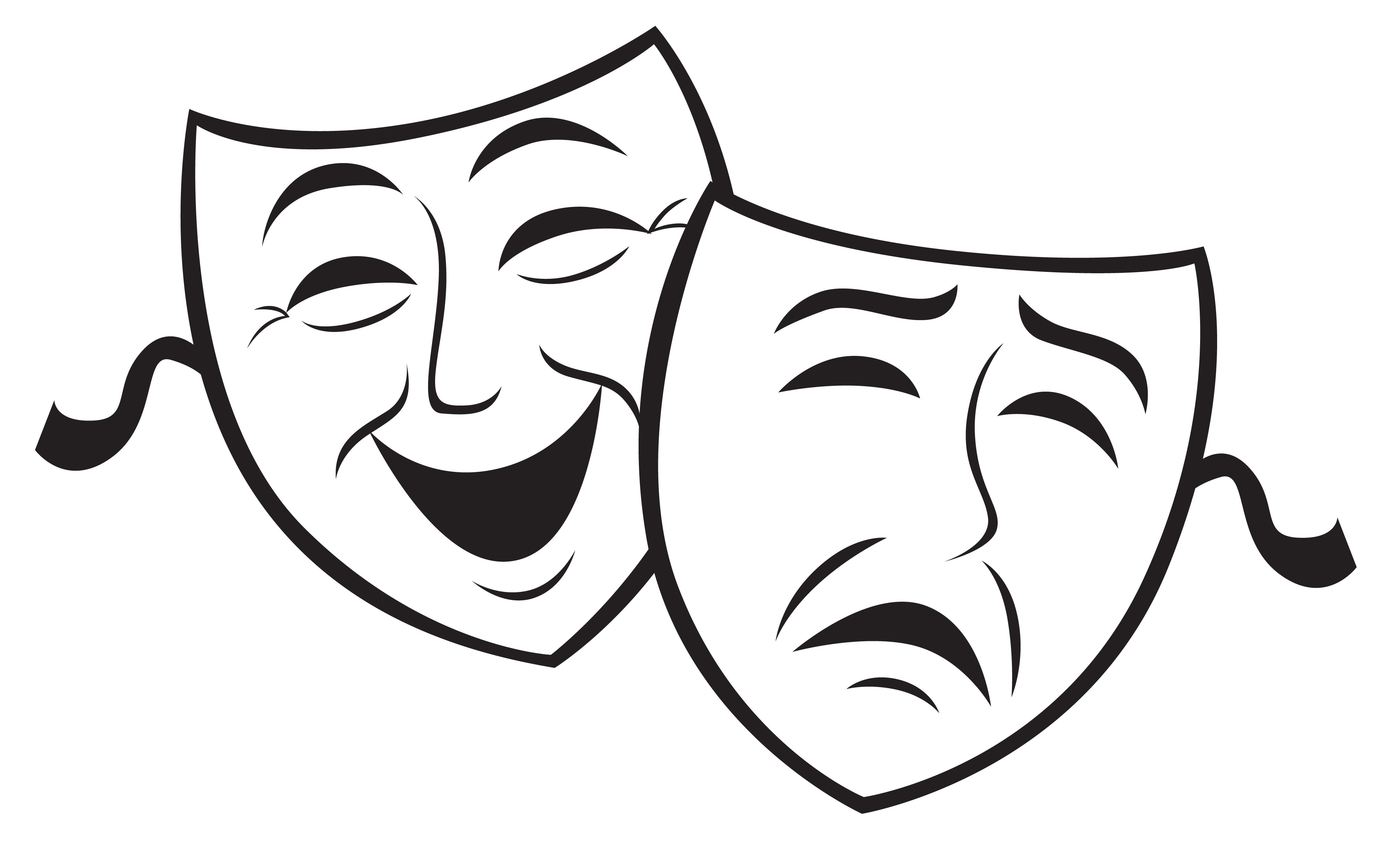 Comedy Tragedy Masks Vector at GetDrawings | Free download