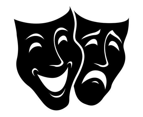 570x466 Theater Masks Comedy Tragedy Mask Etsy