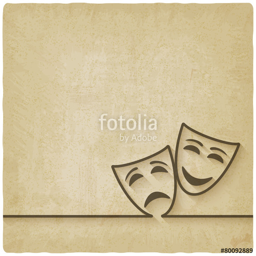500x500 Comedy And Tragedy Masks Old Background Stock Image And Royalty