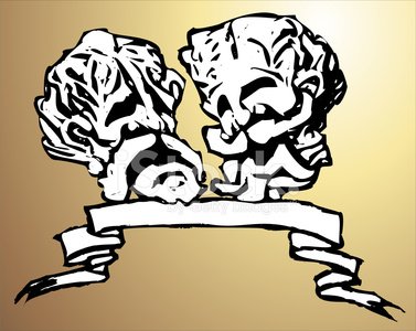 377x300 Comedy Tragedy Masks Stock Vectors