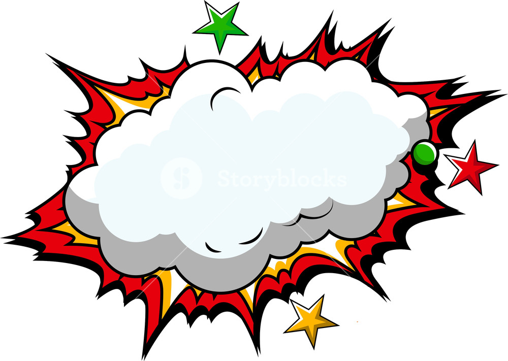 1000x711 Comic Cloud Background Vector Royalty Free Stock Image