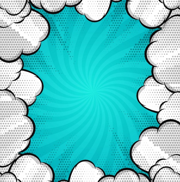 626x630 Modern Comic Background With Clouds Vector Free Download