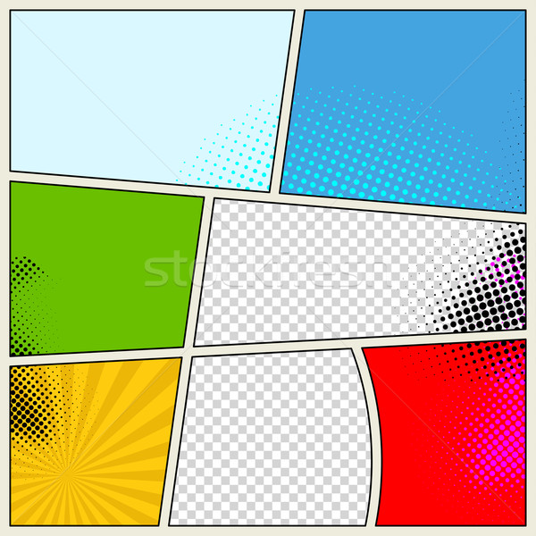 600x600 Retro Comic Book Vector Background Vector Illustration Liubomyr