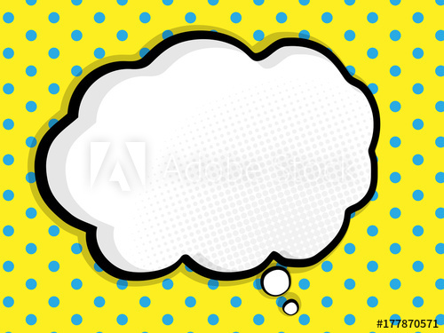 500x375 Abstract Blank Speech Bubble Comic Book, Pop Art Background Vector