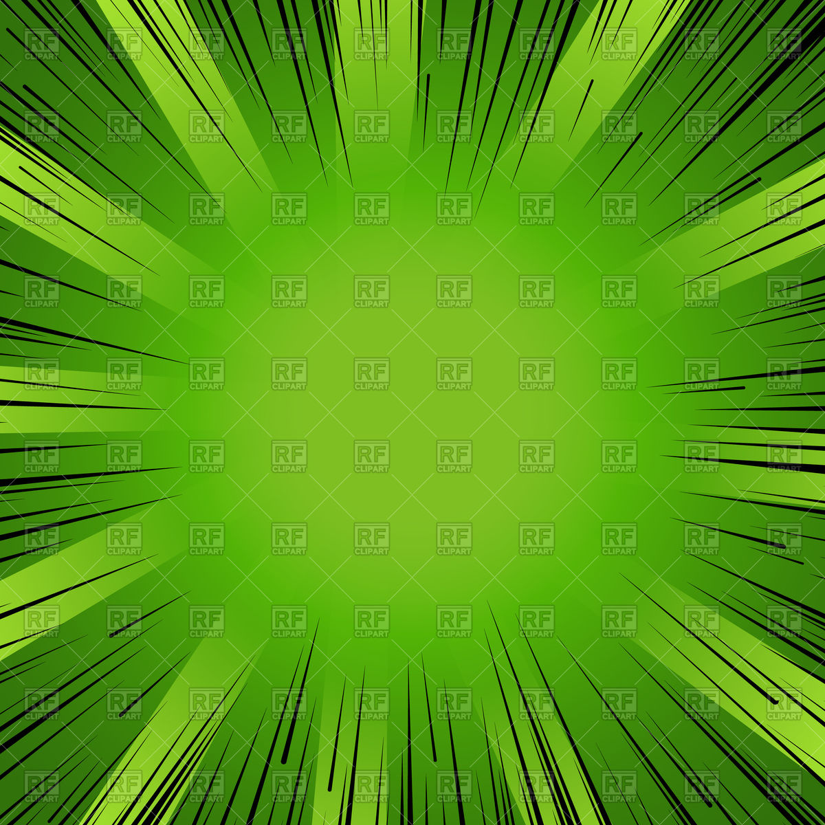 1200x1200 Abstract Comic Book Flash Explosion Green Background Vector Image