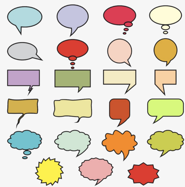 650x655 Color Cartoon Bubble Vector Material, Color Clipart, Cartoon